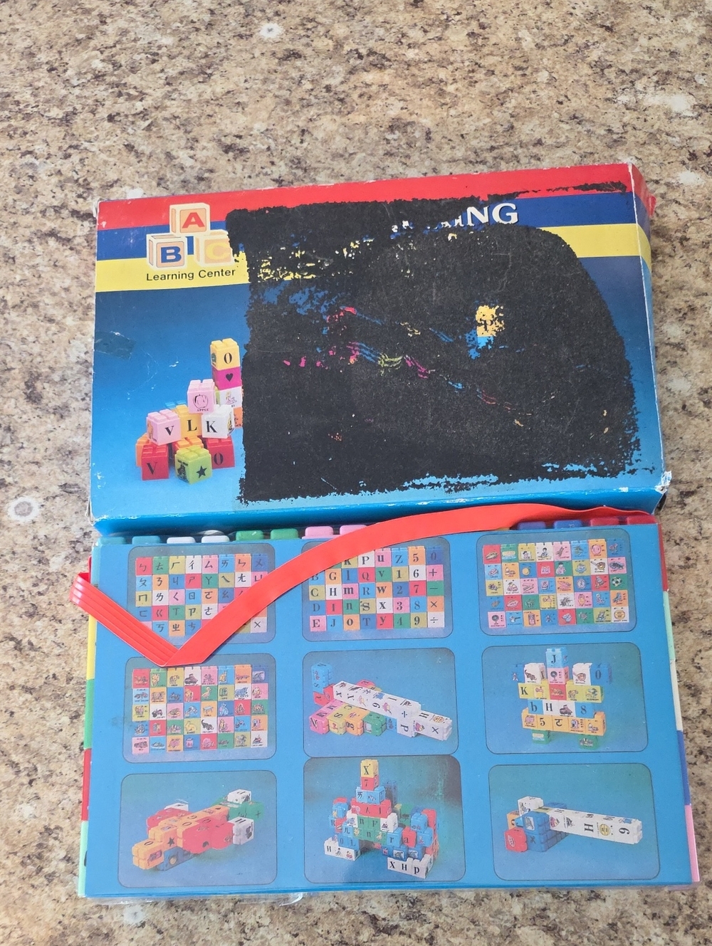 Vintage 1980's Plastic Stacking Learning Block Set -Unused - Picture 2 of 3
